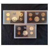LB 3Pc Proof sets 40 % silver half 1970 Silver Set
