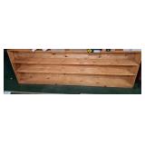 Flushing - large wooden floor display 96"L x 9.75w