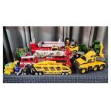 G3 12pc tractors, trucks, forklift, firetrucks