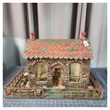 T1 Tramp Art Seashell Cottage 14x16x24" Fairy Gard