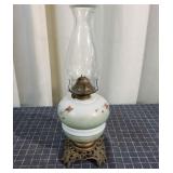 I2 Oil lamp antique 18 Inch tall Glass