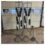 yd 5Pc Folding metal vine climbe Garden decor bird