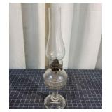 I2 Oil lamp antique 19 Inch tall Glass