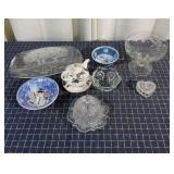 I2 6pc Glass Bowls platter, Trinket box