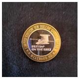 LB Casino token 10 Dollar westward HO .999 silver
