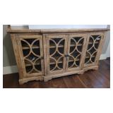 Washed oak-glass front Sideboard