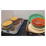 38pc misc size / color plates bowls saucers
