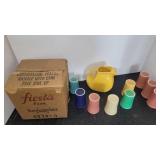 Fiesta pitcher w/ 6 tumblers