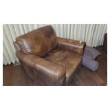 Brown Leather swivel Chair