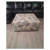 38" Sq. x17" H-leaf pattern  ottoman
