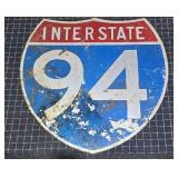 K2 Metal sign Interstate 94 2x2ft