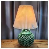S2 Green end table lamp 18x30'