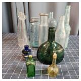 T1 11pc Antique bottles: 'Tree of Life Elixr' soda