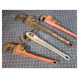 G3 4pc pipewrenches: 24' Rigid 18', MIT 18' Alumin