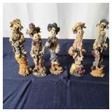 H2 5 Resin Cow figurines 7" - 8" tall