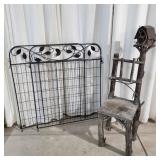 I1 3Pc Plant trestle Garden decor Chair/ bird hous
