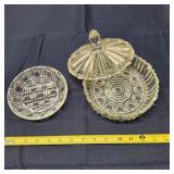 L4 2Pc Glass Candy dishes