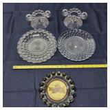 L4 5Pc Candle sticks Plates Ashtray