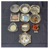 K2 10Pc Advertising Ashtrays Vintage