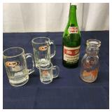 K2 5Pc Mix -up beverage A&W mugs Milk bottle -