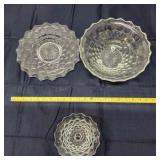 L3 3Pc Candy dish Serving bowls Glass