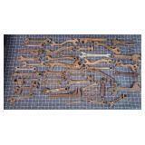 Q3 40pc+ Antique Wrenches Indestro, Adjustable & o