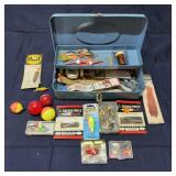T5 25+Pc Metal Tackle box w/tackle