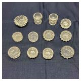 I2 12Pc Glass Salt dips