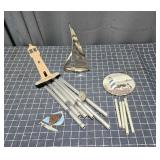 K2 3pc Sailboat/Lighthouse Windchimes