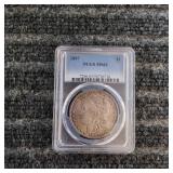 LB Morgan Dollar 1897 Silver PCGS MS 63