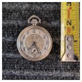 MC pocket watch Mens Hampden 14K Gold filled 21 Je