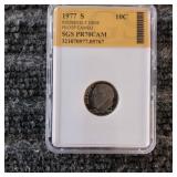 LB Roosevelt Dime 1977 S 1977-S Roosevelt Dime '