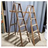 ABC 2Pc wood Ladders step 66-68 Inches tall