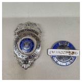 MC 2pc Vaccinated zoo badge, Firefighter Badge,