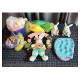 N5 10pc Easter Decor: Figurines, wreath,