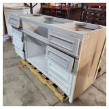 S3 primered wooden Cabinet 21x31x57'