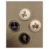LB Medallion donald trump coin set silver tone