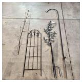 YD 4pc wrought iron Yard Decor: Shepards hook,