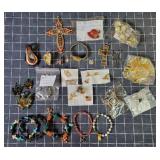 L3 20+pc Cross Pendents Sterling Medal Bracelets,