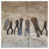 T2 7pc Needle nose, (3) locking pliers, Flat ratch