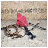 F3 4pc jumper cables, Hitch, (2) Lug wrenches,
