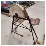 YD antique Sharpening Stone 13x33x44" & 19" dia st