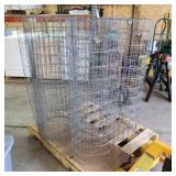 YD 5Pc Farm fence Metal 3 Rolls of 4 Ft fence and