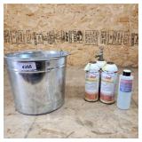 F2 5pc Steel pail, Refrigerant flush, Gunmetal blu