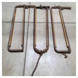 YD 3 pcs vint. cow stanchion 4 feet long