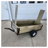 YD Wooden Garden Cart 26" x 60" 2 wheel