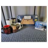 I3 7pc Lap Harp Snowfall Projector Mugs