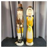 T1 pair Blow mold Pilgrims 34" high