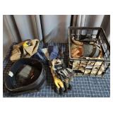 F3 crate full Gloves, Tool pouches, knee pads,