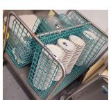 A Stainless Steel Double Dish Cart With Dish Racks